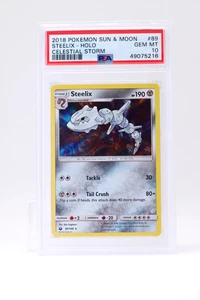 2018 Pokemon Sun and Moon Celestial Storm Steelix 89 holo PSA 10 - Picture 1 of 1