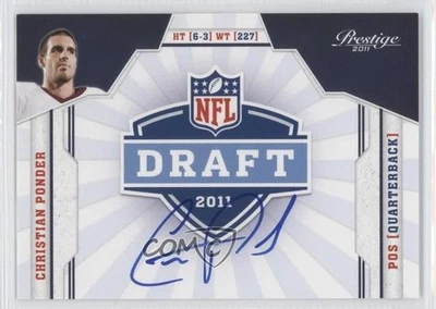 2011 Panini Prestige NFL Draft Class Signatures Christian Ponder Rookie Auto RC - Image 1 of 2