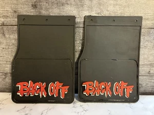 VINTAGE PLASTICOLOR 90'S TRUCK MUD FLAPS SPLASH GUARDS BACK OFF 10" X 14" - Picture 1 of 8