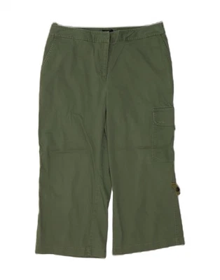 Pantalón capri cargo IZOD para mujer EE. UU. 8 mediano W32 L21 algodón verde DE25 Foto 1 de 4