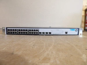 HP JG926A 1924-24G-POE+ Switch 24-Port 370W PoE+ Gigabit Network + RACK MOUNTS - Photo 1/6