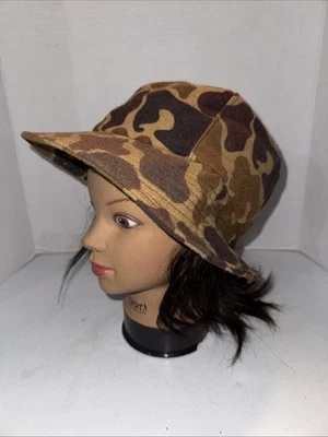 Sombrero de Lana WOOLRICH Pato Verde Camuflado - Gorra Estilo Jones Caza EE. UU. Cubo De Colección Foto 1 de 4