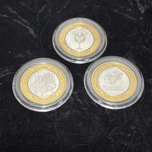 3 Plaza Hotel Limited Las Vegas $10 Token Carousel Bar Downtown Place To BeLot - Picture 1 of 5