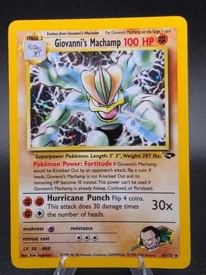 2000 Pokemon WOTC Giovanni's Machamp 6/132 Gym Challenge Holo - Image 1 of 3