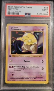 1999 English Pokemon 1st Edition Base Set PSA 9 Mint DROWZEE 49/102 - Bild 1 von 1