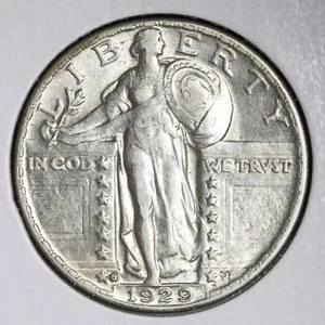 1929-D Standing Liberty Quarter CHOICE BU UNCIRCULATED MS E810 VCAD - Picture 1 of 2