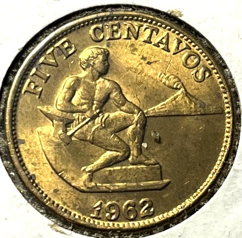 1962 PHILIPPINES FIVE CENTAVOS UNC Cover