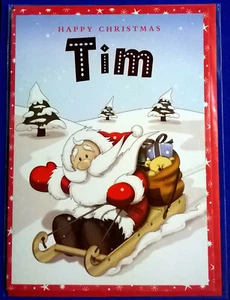 Christmas Card (with name) - Tim - Picture 1 of 3