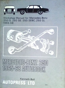 BOOK MERCEDES BENZ 190 PAGE ILLUSTRATED 1965-68 AUTOBOOK WORKSHOP MAHUAL - Picture 1 of 7