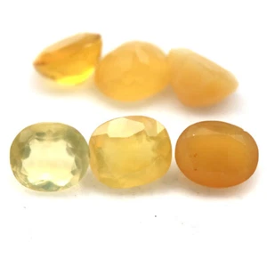 7.84 CT. Unheated 6Pcs Yellow Opal Mexico Oval - Picture 1 of 4