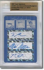 Tim Alderson * Nick Noonan * MADISON BUMGARNER * Autograph Rookie Auto Plate 1/1