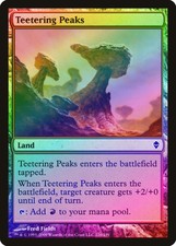 Teetering Peaks FOIL Zendikar PLD Land Common MAGIC GATHERING CARD ABUGames