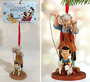 New - GEPPETTO & PINOCCHIO with Puppet Strings - DISNEY SKETCHBOOK ORNAMENT 2015 - Picture 1 of 12
