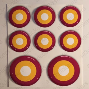 Pegatinas Catar Escarapela 3D Relieve Pegatina Redondas Bandera Diana - Picture 1 of 1