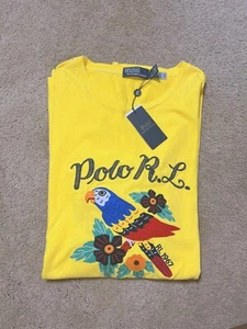 Polo Ralph Lauren big & tall Yellow Embroidered PARROT Short Sleeve T Shirt NWT - Picture 1 of 5