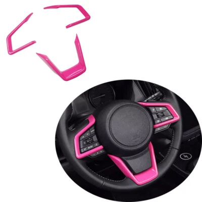 Glossy Pink Steering Wheel Trims For Subaru Crosstrek Forester Impreza XV Foto 1 de 4