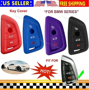 Funda protectora de silicona sin llave con llavero para 2014 BMW Smart Car Key - Imagen 1 de 23