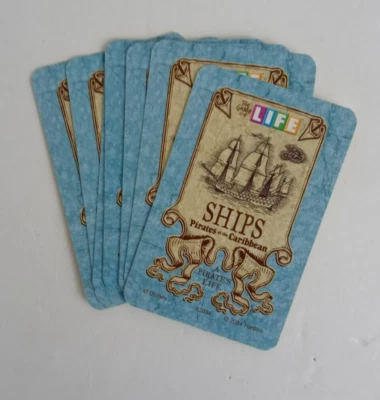 The Game of Life Pirates of The Caribbean Tin Replacement part 9 Ship Cards - Image 1 of 2