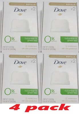 Dove Deodorant Refill Kit 8 Count Cucumber&Green Tea 1.13 oz /32g 0% Aluminum - Image 1 of 3