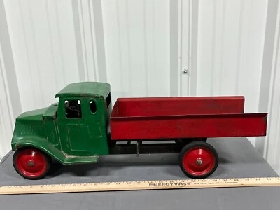 Vintage 1920's MACK Jr Steelcraft Truck Pressed Steel DUMP Truck Original (?) - Image 1 of 4