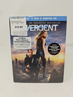 Divergent Blu-ray Widescreen 2014 (No Digital) Temp Tattoos Included - Sci-Fi YA - Image 1 of 4