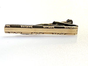 Vintage Sterling Silver Clip Tie Pin 925 Gold On Silver 4.21g - Picture 1 of 7