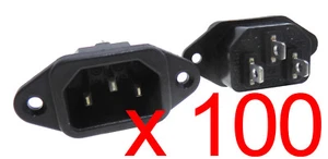 100x Rong Feng SS-7B VDE Male IEC 320 C14 AC Mains Socket Power 10/15A 250V. - Picture 1 of 8