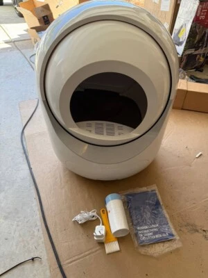 Caixa de areia para gatos autolimpante, caixa de areia automática para gatos com controle APP odor Rem - Imagem 1 de 4