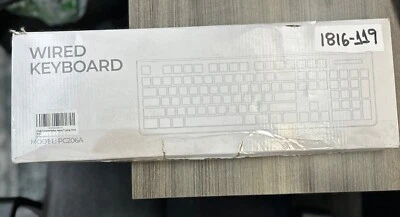 Wired Keyboard PC206A YELLOW New - Image 1 of 2