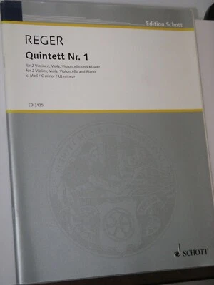 Sheet Music - String Quartet & Piano - Reger M - Quintet No 1 in C Minor - Image 1 of 2