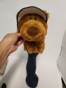 GUND GOLF CLUBBERS SLACKER BEAR VISOR CLUB HEADCOVER KNITTED # 60368 Vtg Plush - Picture 1 of 12