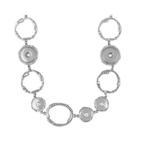 STANDARD GINGER SNAP 3 - SNAP STATION NECKLACE - Silver Plated SN90-78 for 20MM