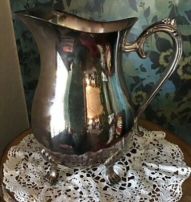 Vintage Lenox Footed Silver Plated Pitcher With Ice Guard-9  Tall • 42.87$