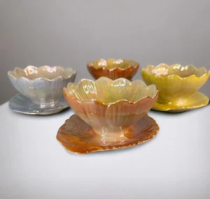 4 Platos de Helado Royal Winton Lustre Ware Hechos en Inglaterra De Colección MCM - Imagen 1 de 4