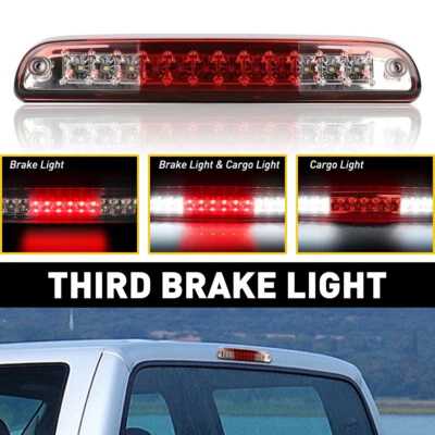 PARA FORD F-250 F-350 F-450 1999-16 SUPER DUTY ROJO TERCERA LUZ DE FRENO TRASERA 2 FILAS LED Foto 1 de 4
