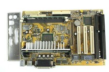 Vintage Biostar M6TLD Slot 1 Motherboard w/ Celeron MMX 266MHz & 64 MB SDRAM