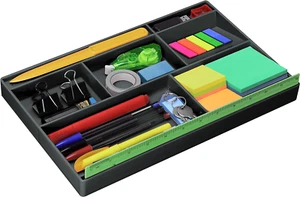 Desk Drawer Organizer Tray with 8 Compartments Bin Multi-Purpose for Desk Suppli - Picture 1 of 9