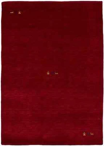 Handmade Gabbeh Modern Rug 4X6 ft Cherry Red Tribal Design Bedroom Decor Carpet - Picture 1 of 13