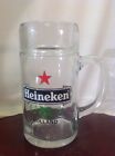 Vtg Large Heineken Heavy Glass Mug/Stein Holland 1 Liter 8" 4lbs.           Ztop