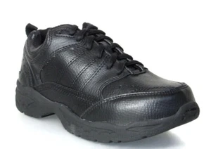 School Issue Black Leather Sneaker Little Kid Size 2, #3200BLC - Picture 1 of 6