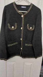 Long Sleeve Coat, Cardigan Black Color Size S/M - Picture 1 of 2
