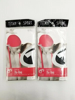 Titan Sport Satin Durag Ultra Stretch Durag 2 paquetes-negro #601 Foto 1 de 4