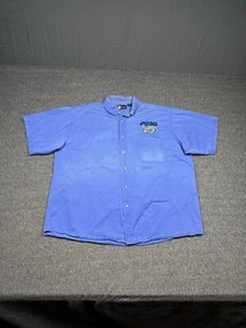 Vintage Ford Trucks Shirt Mens 2XL Blue Mechanic Collared Button Up F-100 - Picture 1 of 10