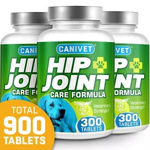 CANIVET Dog Hip and Joint Supplement 3 Tubs of 300 Tablets OFFER | UK MADE | - Picture 1 of 9