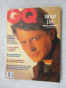 GQ MAGAZINE NOVEMBER 1989 MICHAEL J. FOX VINTAGE MEN'S FASHION NO LABEL RARE HTF - Picture 1 of 2