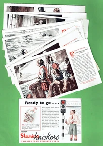 #D134. #4 SET (16) 1960s MEN OF STAMINA CLOTHES PROJECT CARDS - Picture 1 of 9