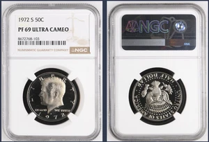 1972-S NGC PF 69 ULTRA CAMEO JFK HALF *** TOP POP - Picture 1 of 1