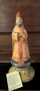 Vintage 1999 R Shipman Saint St Nicholas Statue Figurine Christmas Santa 11.5" - Picture 1 of 8