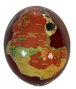 Afrikanische Landkarte & Big Five Tiere Decoupage F Kondowe Straußen Eierschale - Bild 1 von 8