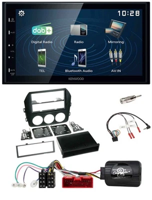 Kenwood 2DIN Bluetooth Lenkrad USB DAB Autoradio für Mazda MX 5 NC 09-15 schwarz - Bild 1 von 4